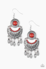 Load image into Gallery viewer, Mantra to Mantra Red Earrings Paparazzi Accessories