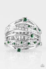 Load image into Gallery viewer, Making The World Sparkle Green Ring Paparazzi Accessories