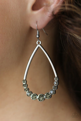 Dipped In Diamonds Silver Earrings Paparazzi Accessories