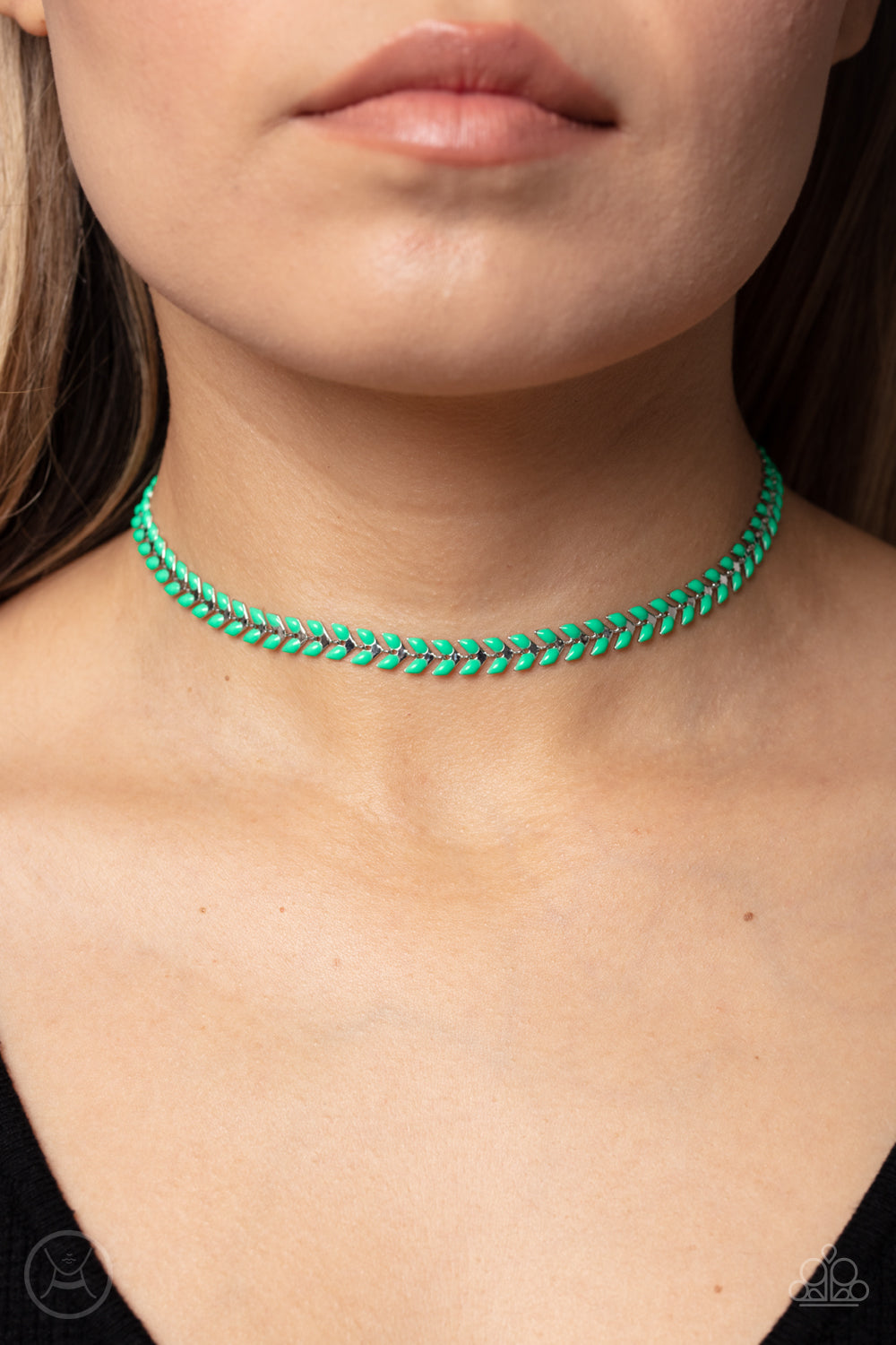 Grecian Grace Green Choker Necklace Paparazzi Accessories