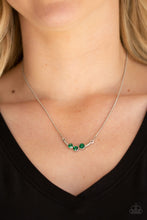 Load image into Gallery viewer, Sparkling Stargazer Green Necklace Paparazzi Accessories