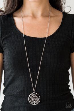 Mandala Melody Silver Necklace Paparazzi Accessories