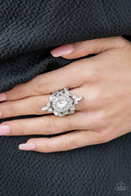 Load image into Gallery viewer, Mega Stardom White Rhinestone Ring Paparazzi Accessories