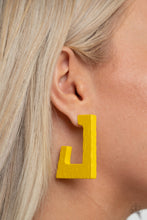 Load image into Gallery viewer, The Girl Next Outdoor Yellow Earring Paparazzi Accessories