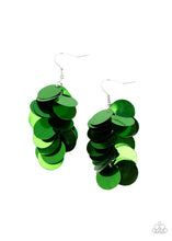 Load image into Gallery viewer, Now You Sequin It Green Earrings Paparazzi Accessories