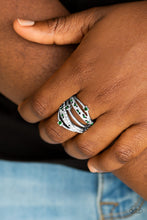 Load image into Gallery viewer, Making The World Sparkle Green Ring Paparazzi Accessories