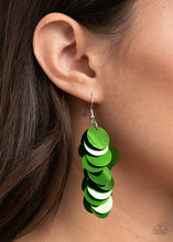 Load image into Gallery viewer, Now You Sequin It Green Earrings Paparazzi Accessories