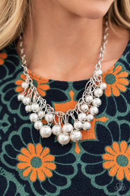 Powerhouse Pose White Pearl Necklace Paparazzi Accessories