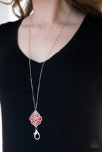 Load image into Gallery viewer, Malibu Mandala Red Lanyard Paparazzi Accessories