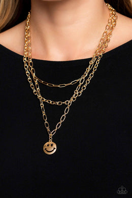 Winking Wanderer Gold Necklace Paparazzi Accessories