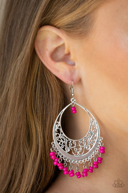 Malibu Mamba Pink Earring Paparazzi Accessories