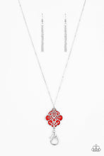 Load image into Gallery viewer, Malibu Mandala Red Lanyard Paparazzi Accessories