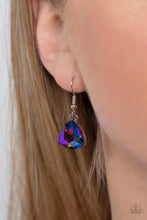 Load image into Gallery viewer, Dreamy Drama Blue Oil Spill Rhinestone Necklace Paparazzi Accessories