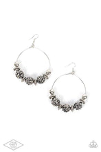 Load image into Gallery viewer, I Can Take A Compliment Silver Rhinestone Earrings Paparazzi Accessories